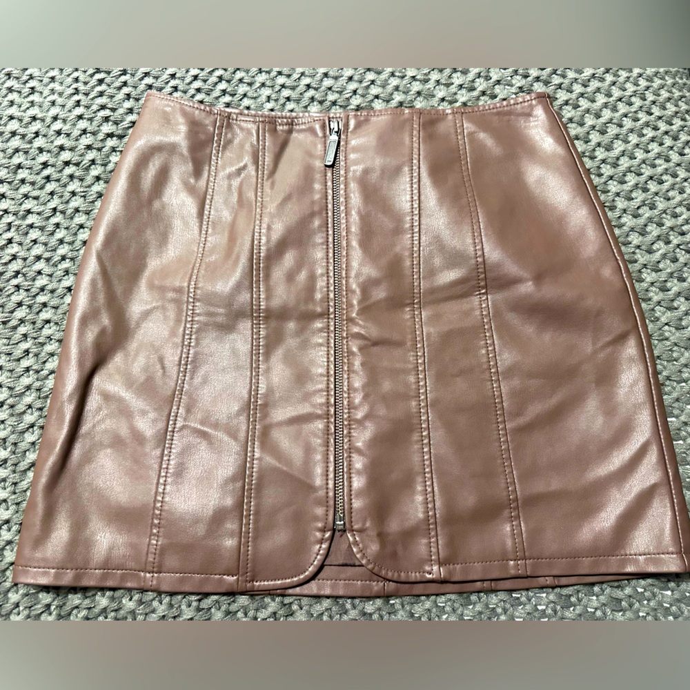 Free People Layla Vegan Leather Skirt- Size 4